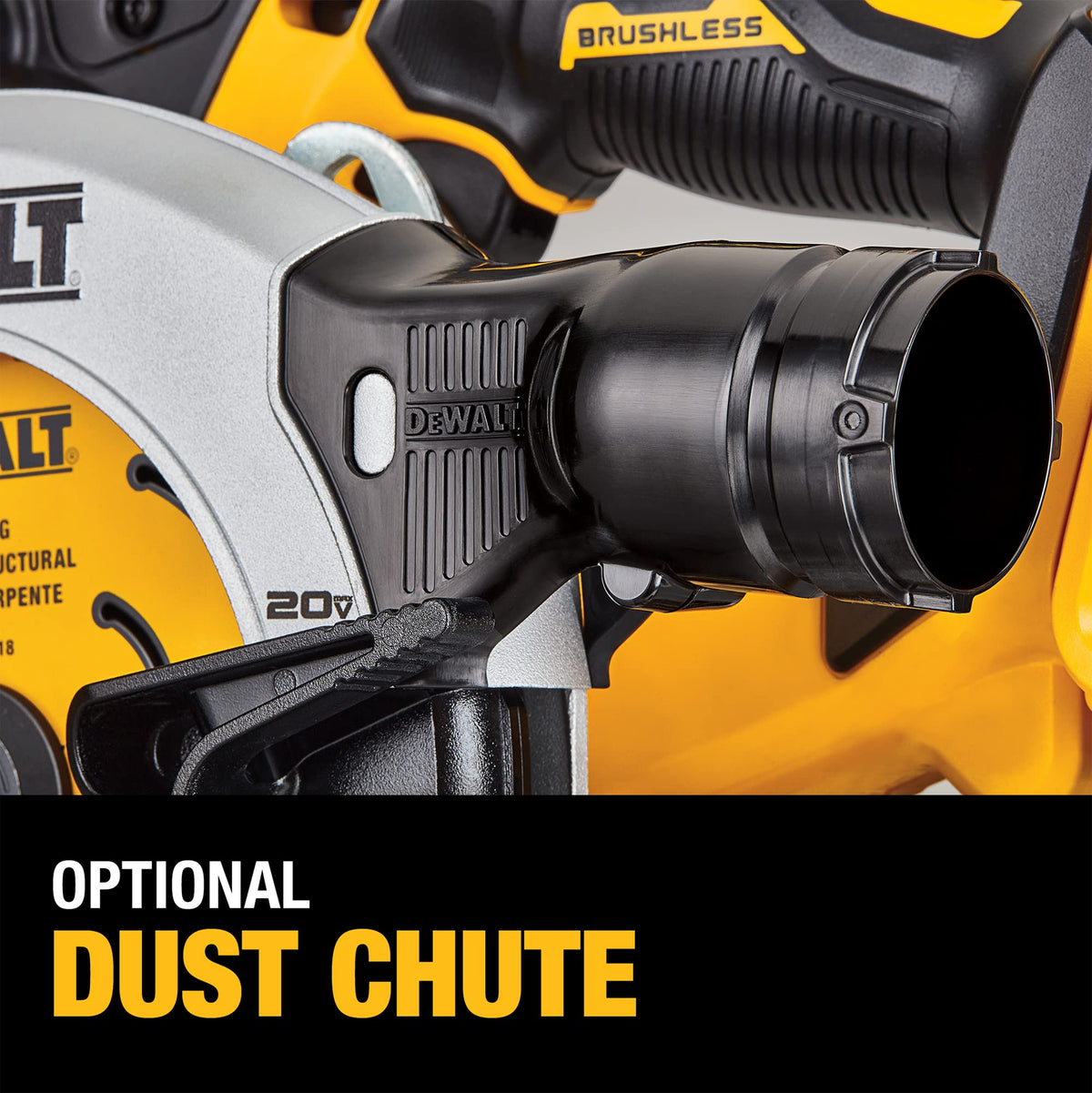 DEWALT DCS565BR built-in LED illuminates the cut line