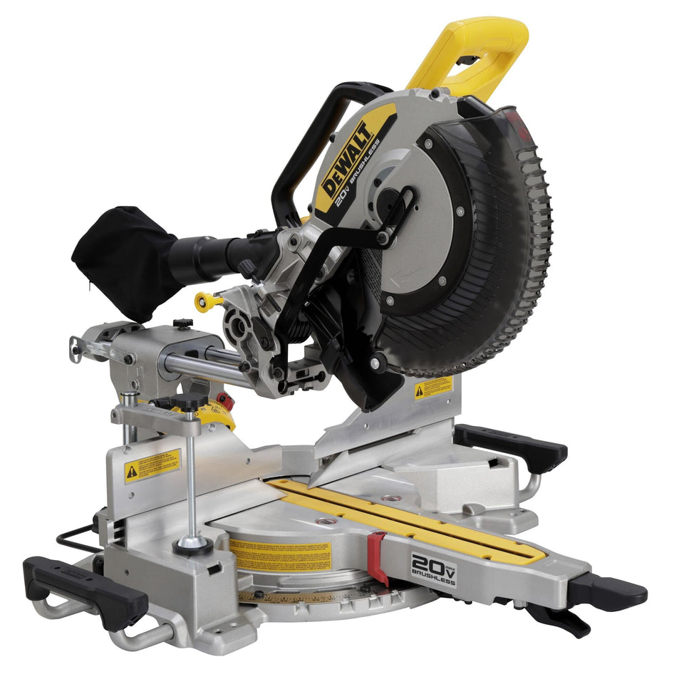 DEWALT DCS785B 12-inch double-bevel sliding miter saw enabling precise, versatile cuts.
