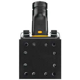 DEWALT DCW200B dust port ready for DWV vacuum collection.