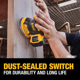 DEWALT DCW210B variable-speed control dial from 8,000 to 12,000 OPM