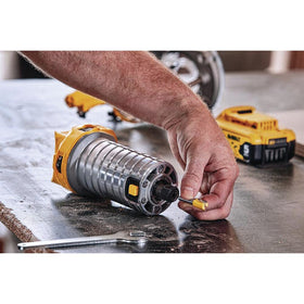 DEWALT DCW600B release clamp for quick bit and base changes