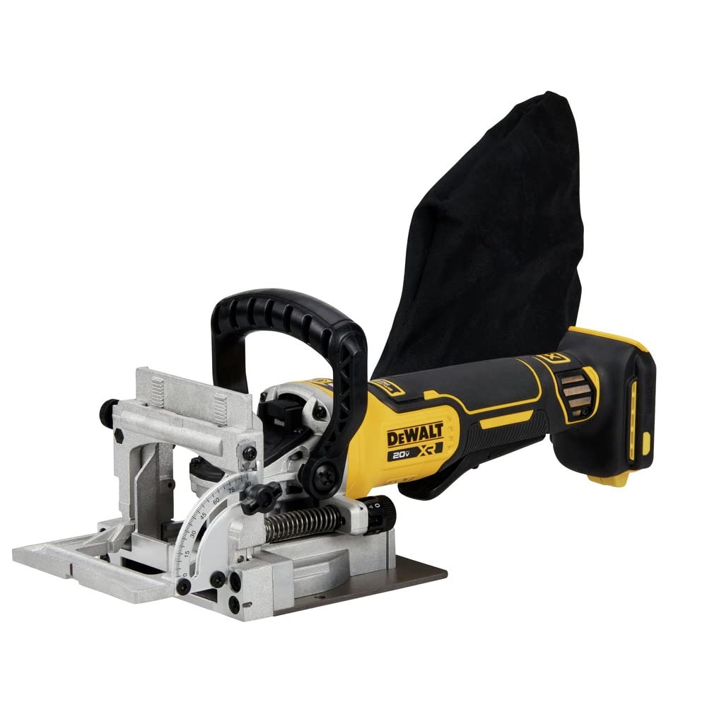 DEWALT DCW682B brushless motor ensures powerful biscuit cuts for clean joints