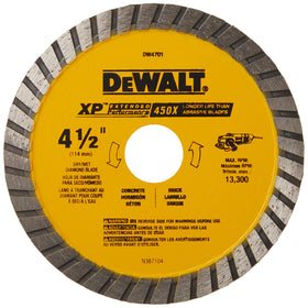 DEWALT DW4701 diamond blade for dry and wet cutting