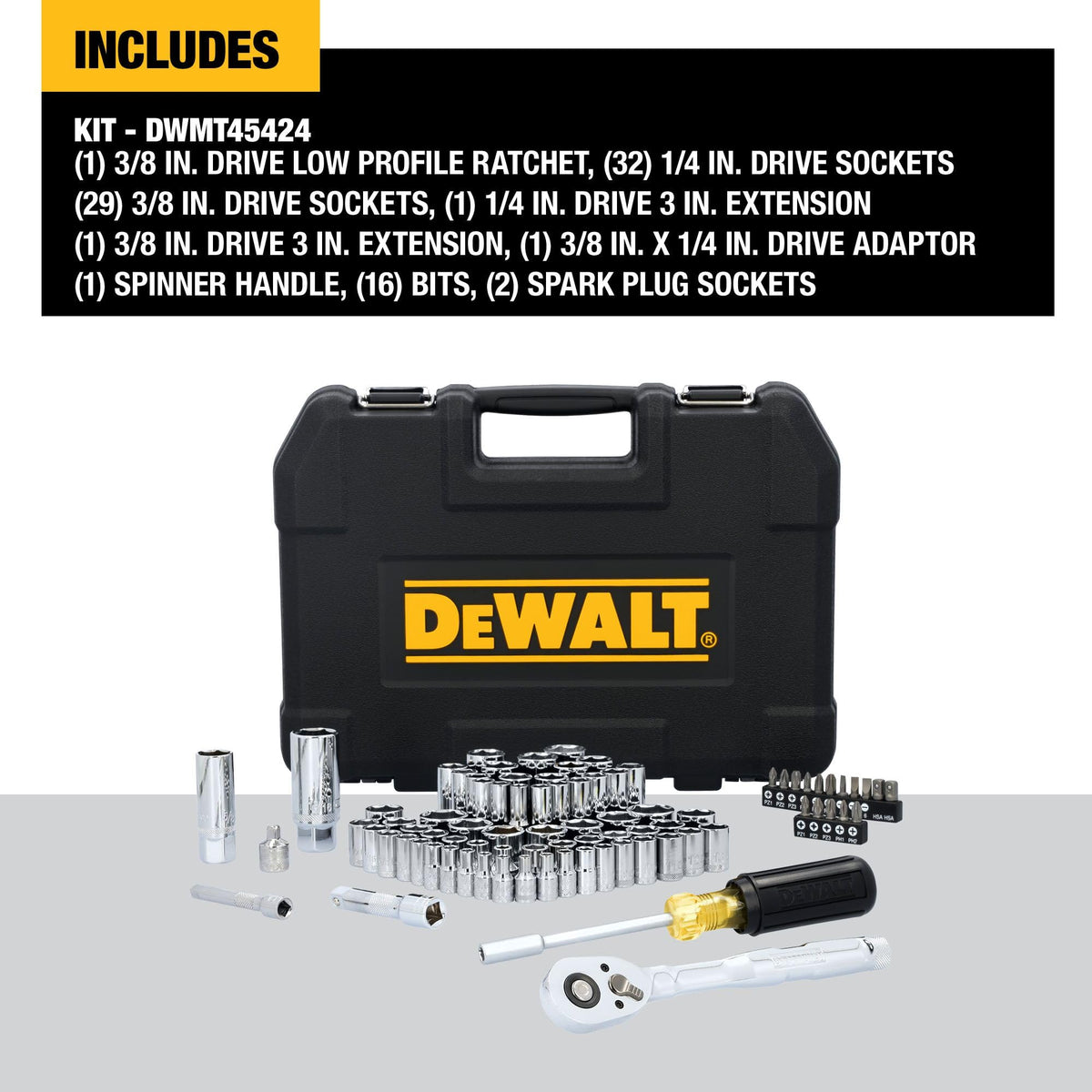 DEWALT DirectTorque sockets for precise tightening in small fasteners.