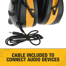 DEWALT DPG15 adjustable headband maintains a secure, comfortable fit during long work sessions.