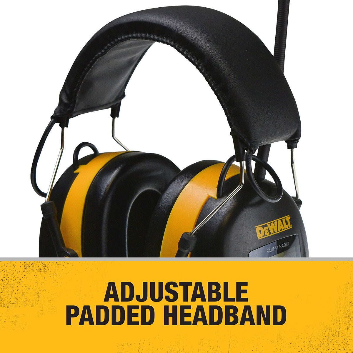 DEWALT DPG15 auxiliary input connects music from any device for your playlist.