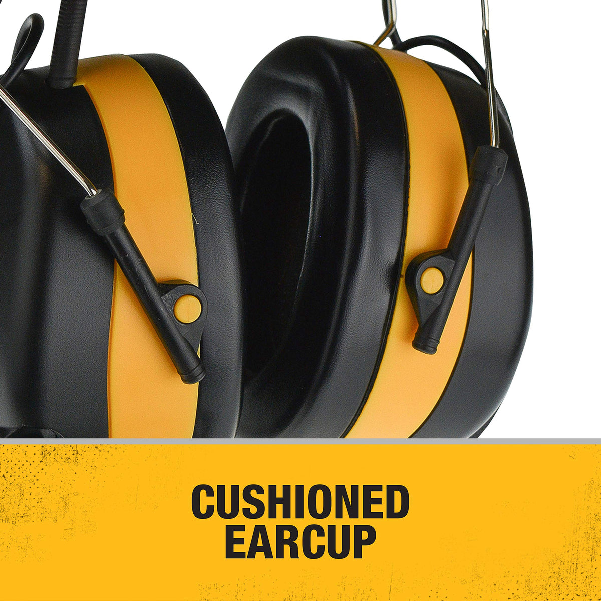 DEWALT DPG15 soft foam earcups cushion for comfortable all-day wear.