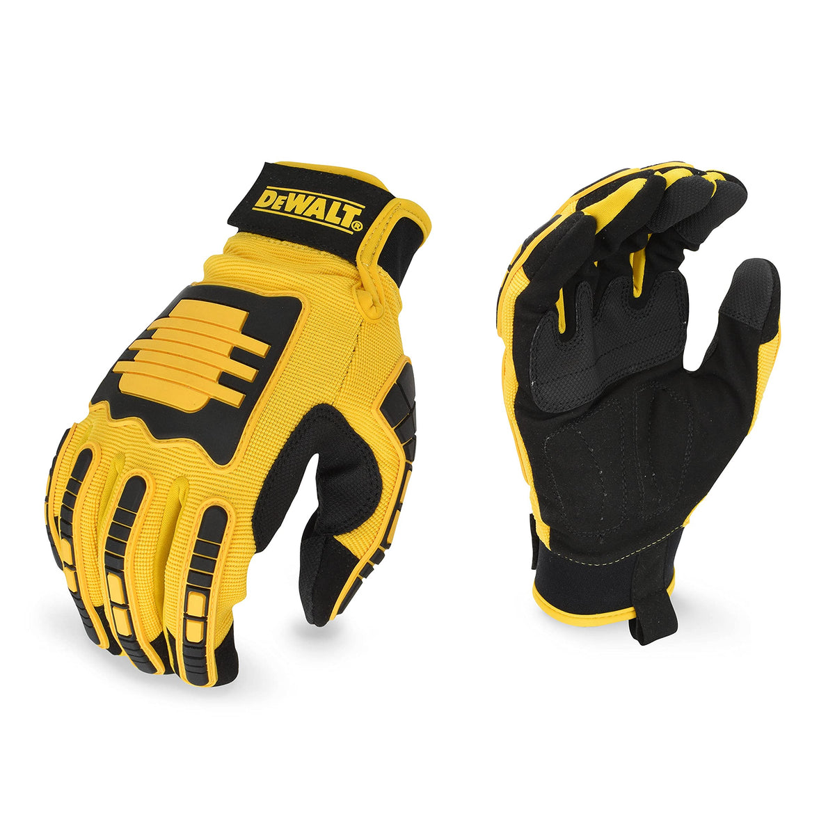 DEWALT DPG781 glove with TPR protection shields knuckles during heavy tool use.