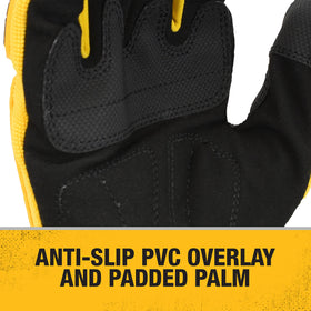 DEWALT DPG781 reinforced thumb saddle boosts durability in wear-prone areas.