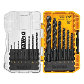 DEWALT drill bit set 14-piece with 135-degree split point improves start accuracy