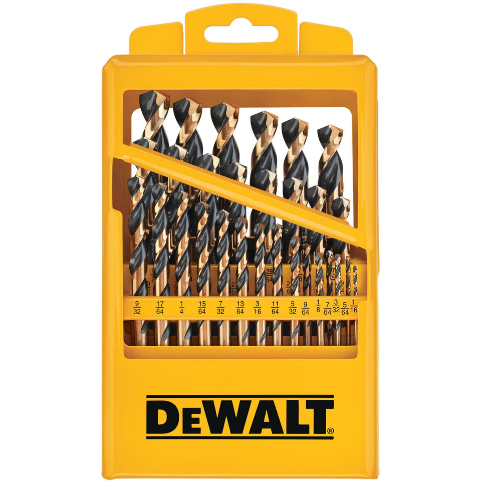 DEWALT drill bit set 29pc with black-gold coating for rust resistance