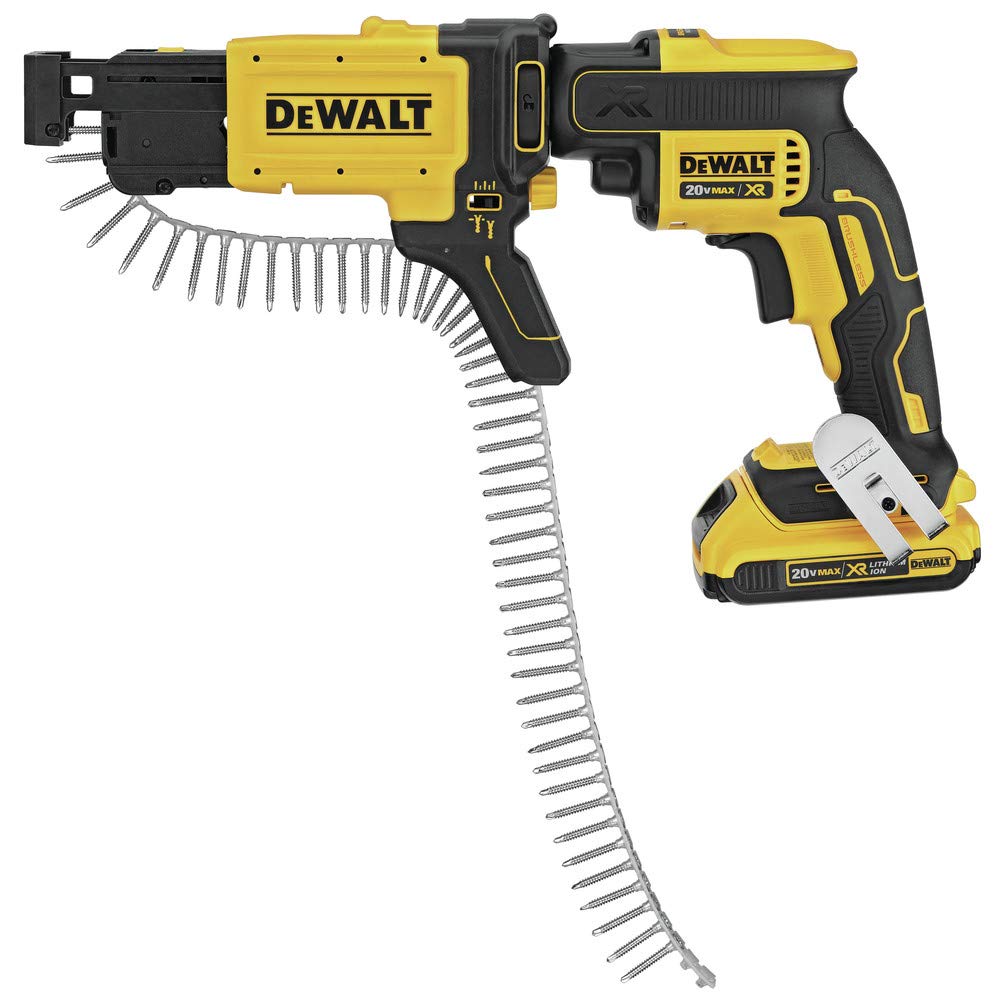 DEWALT slim nose and removable shoe enable tight-corner access for cleaner installs.