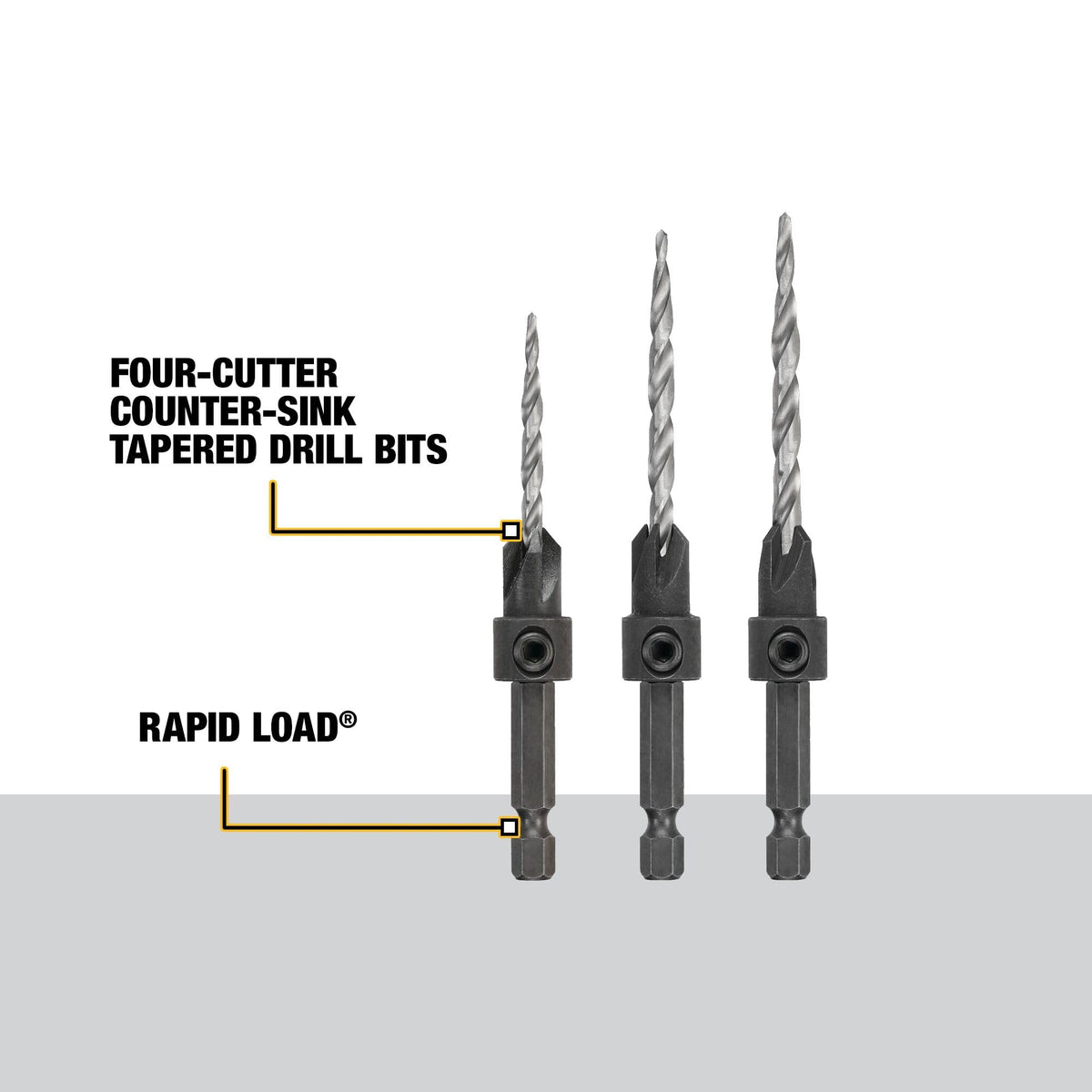 DEWALT countersink grips provide comfortable use