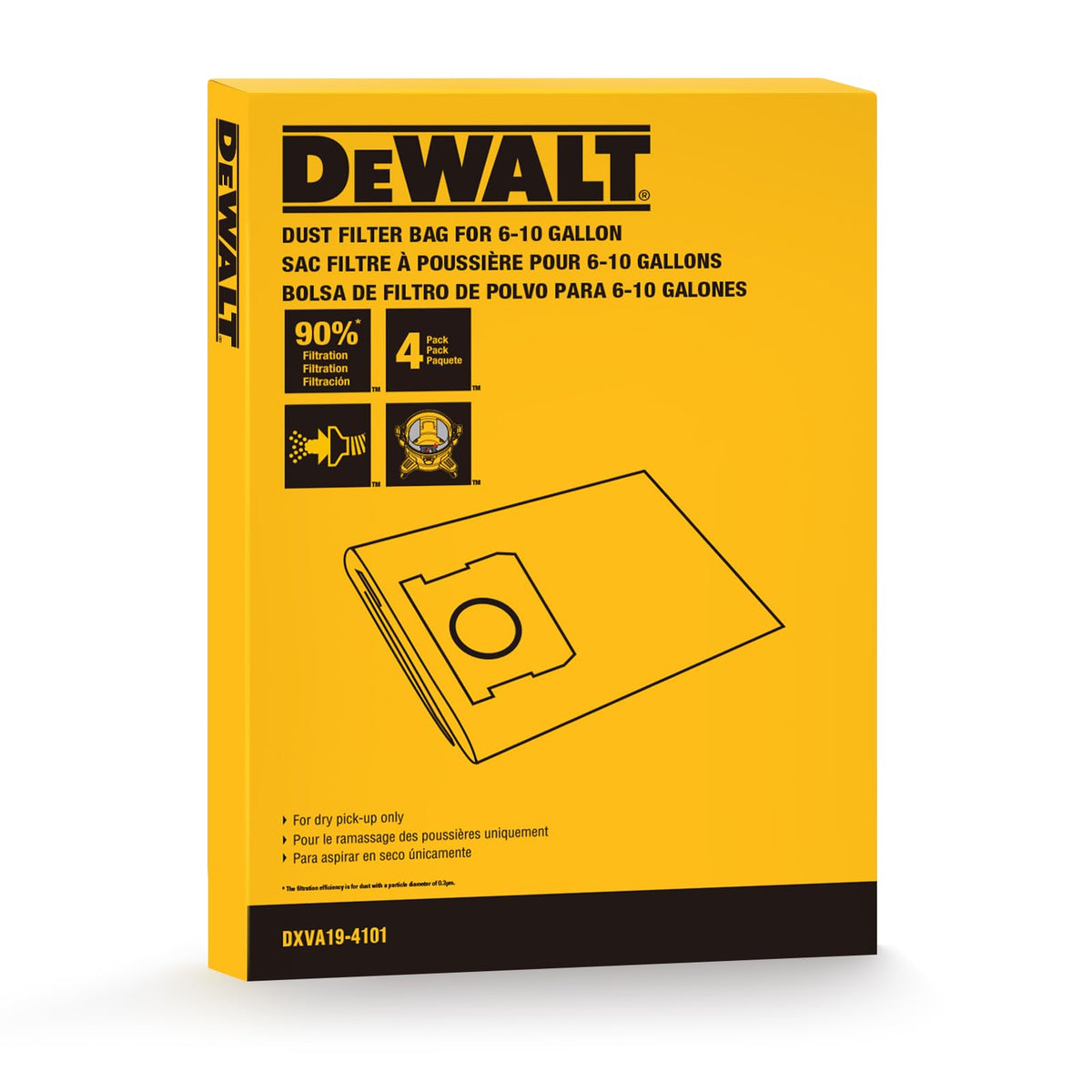 DEWALT compatible with DXV series vacuums for versatile use.