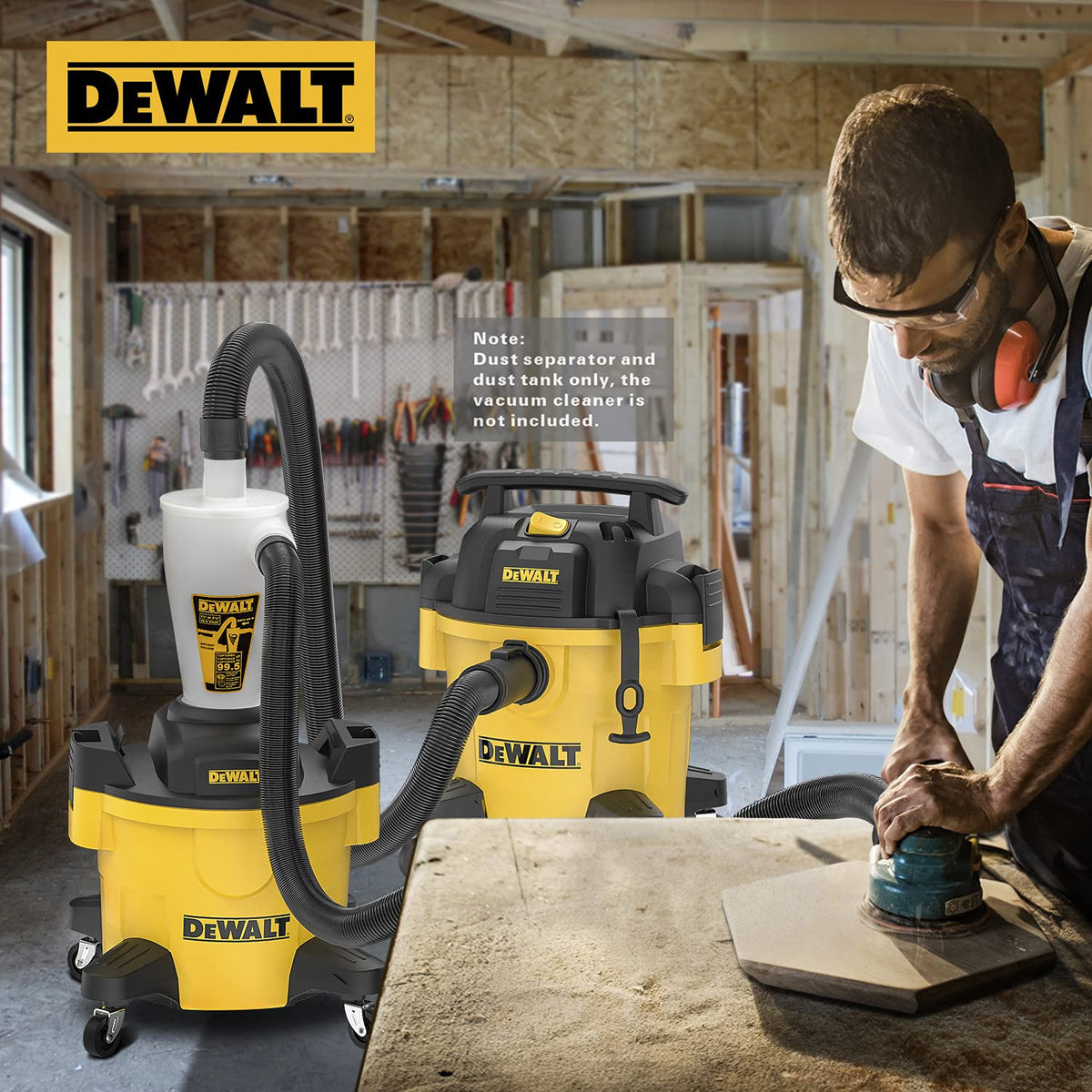 DEWALT 6-gallon solution simplifies cleanup and recycling of debris.