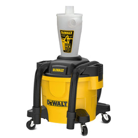 DEWALT dust separator cyclone action captures debris, protecting your vacuum.