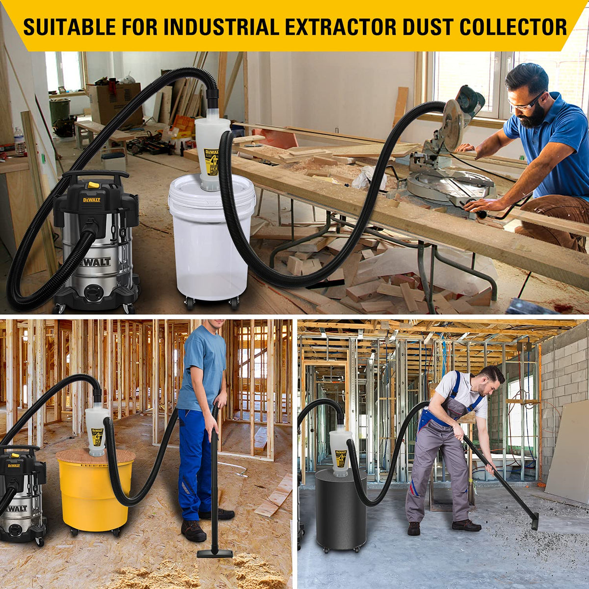 DXVCS001 handles wood dust and drywall debris with ease in workshop use