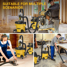 DEWALT dust separator handles diverse materials, protecting your vacuum system.