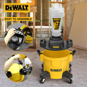 DEWALT accessories and lid keep dust contained and setup simple.