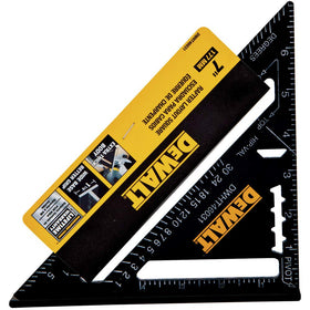 DEWALT DW SQRE QUICK packaging image shows US-made quality and helpful sizing.