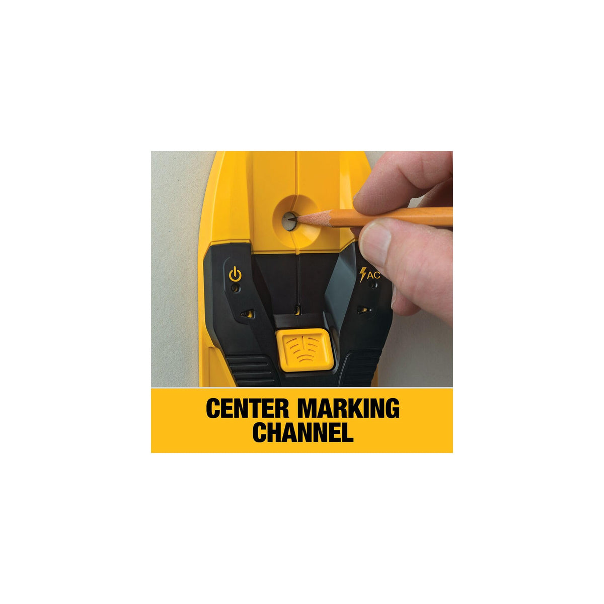 DEWALT DW0100 AC and live-wire detection supports safer installations.