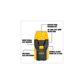DEWALT DW0100 audible alert confirms stud location quickly.