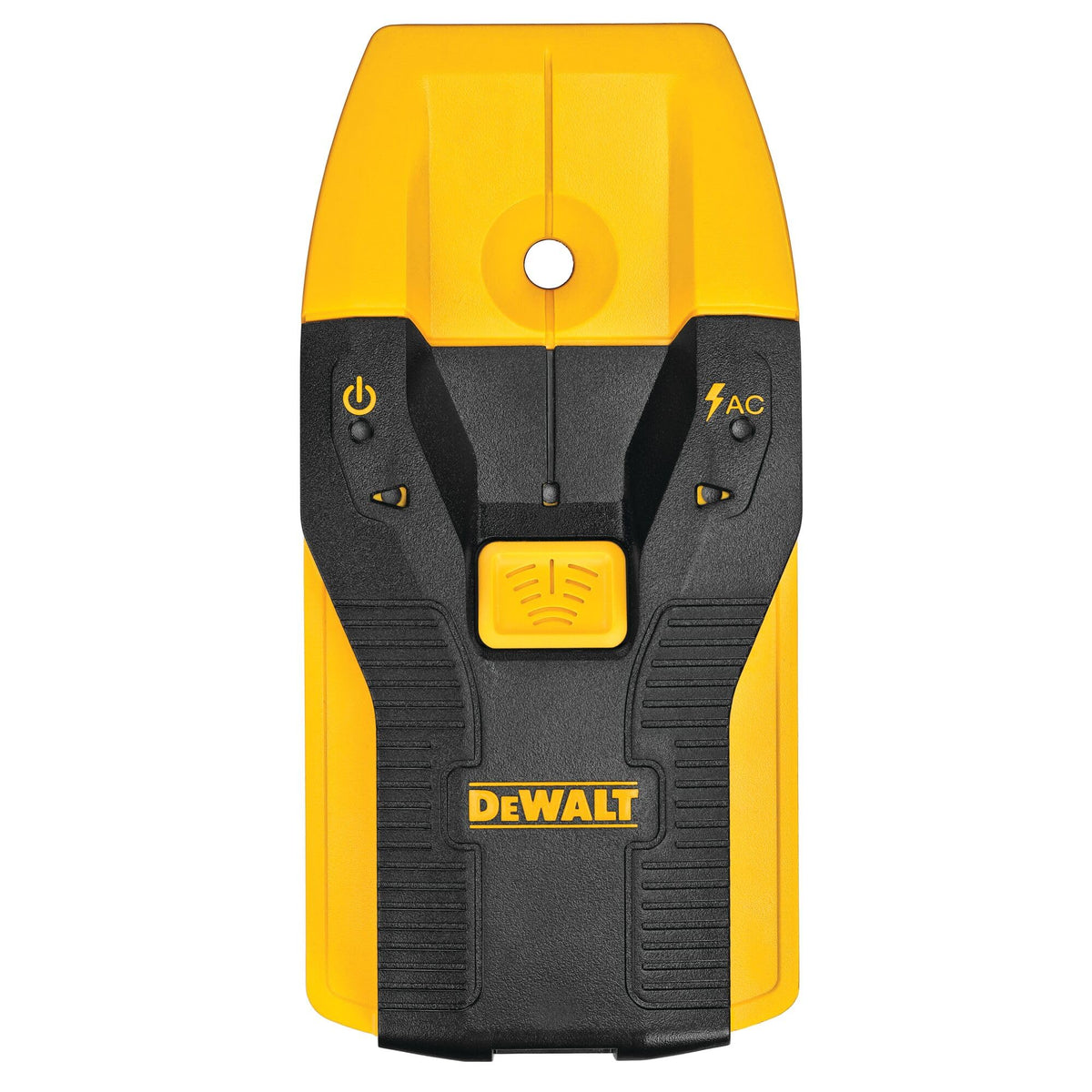 DEWALT DW0100 center-find technology marks stud centers precisely for mounting.