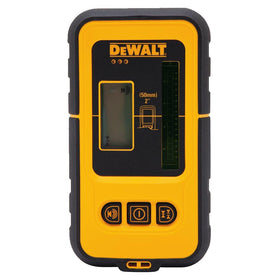 DEWALT DW0892G green laser detector front view showing compact design and readability.