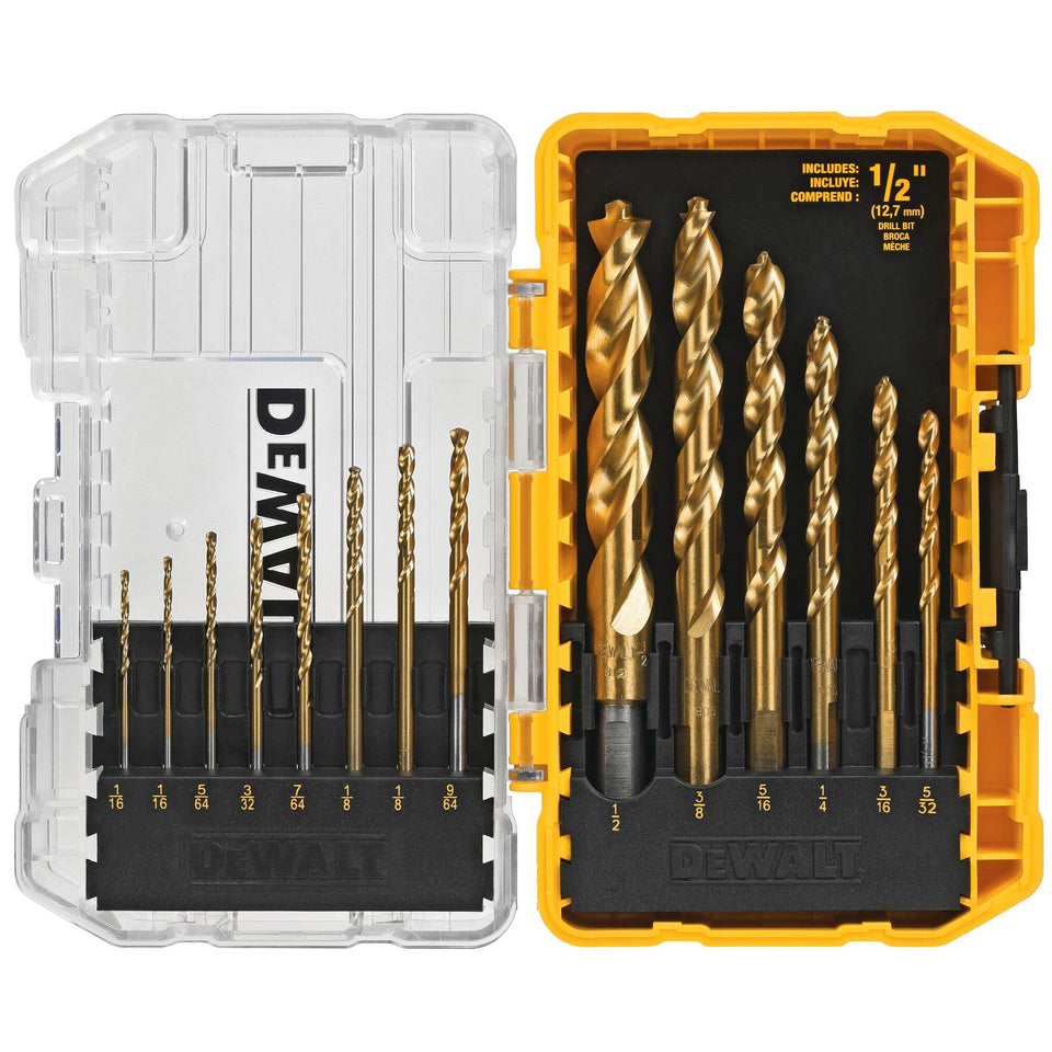 DEWALT DW1354 ToughCase Plus closure keeps bits organized for quick access.