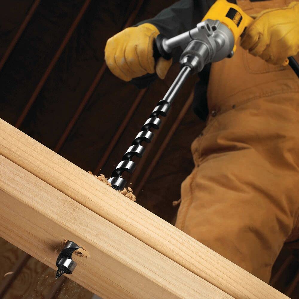Durable hardened alloy steel tip of DEWALT DW1687 pierces nail-infested wood efficiently.