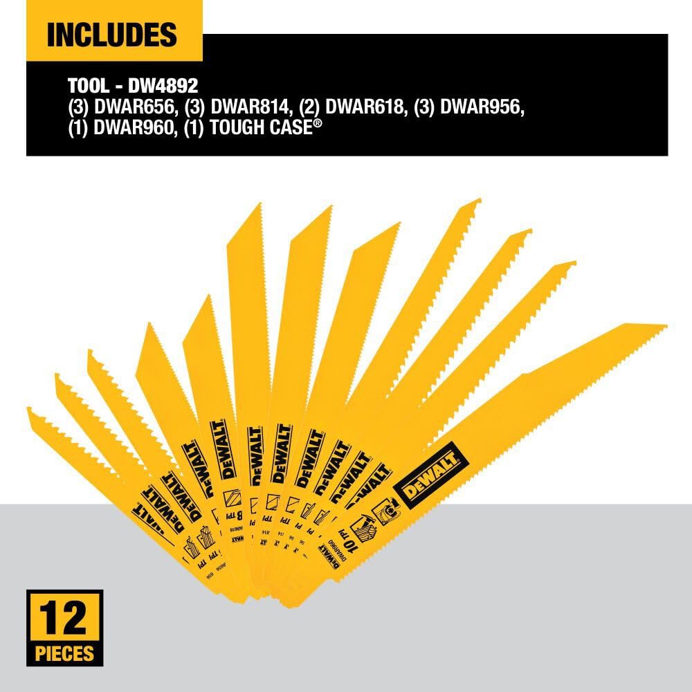 DEWALT DW4892 wood-cutting blades 9in 6-TPI for rough wood work