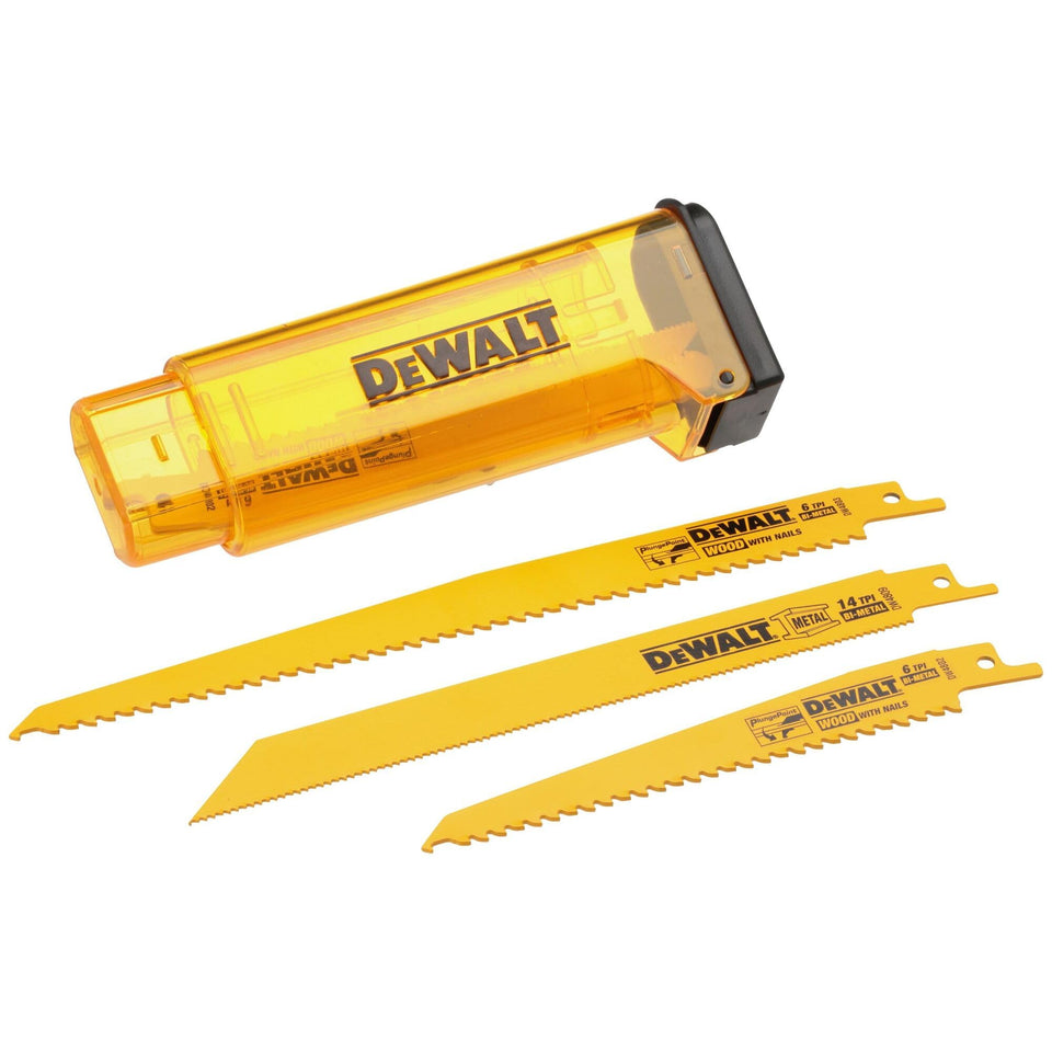 DEWALT DW4898 blades set in a tough case for organized storage