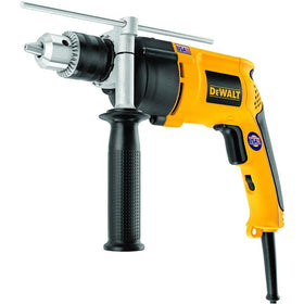 DEWALT DW511 dual-mode hammer drill handles hammering and drilling with wood, steel, and masonry.