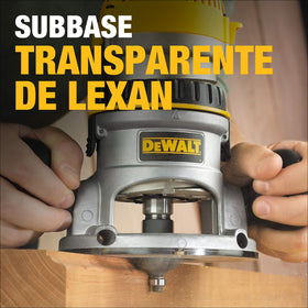 DEWALT DW616 tool-free cam lock supports quick, secure depth changes.