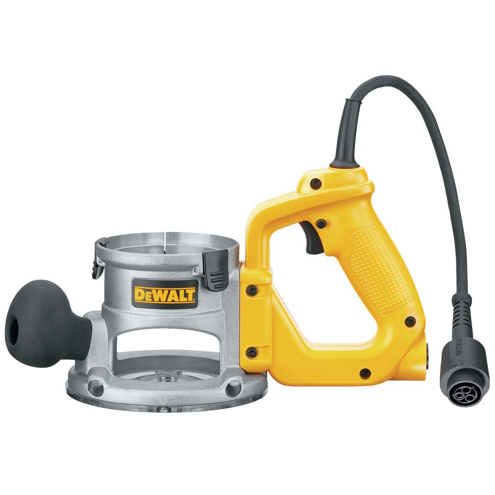 DEWALT DW618 includes 1/4-inch and 1/2-inch collets with quick-release