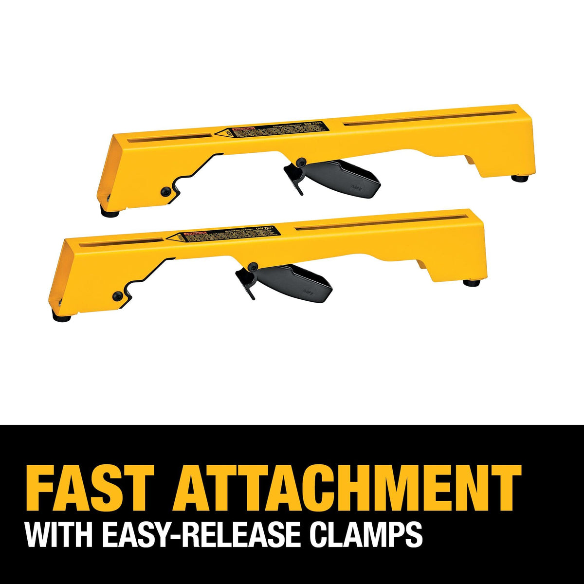 DEWALT DW7231 set includes mounting hardware and instructions.