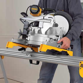 DEWALT DW7231 tool-mount brackets with non-marring feet protect work surfaces.