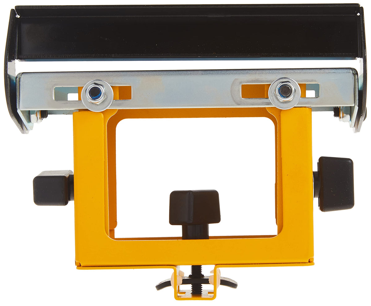 DEWALT DW7232 height adjusts from three seven eighths to six inches to fit saw tables.