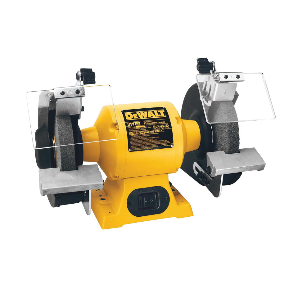 DEWALT DW758 base with rugged construction for durable grinding.