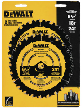 DEWALT DWA1612CMB 6-1/2-inch blade with straight-cut capability and toughtrack design.