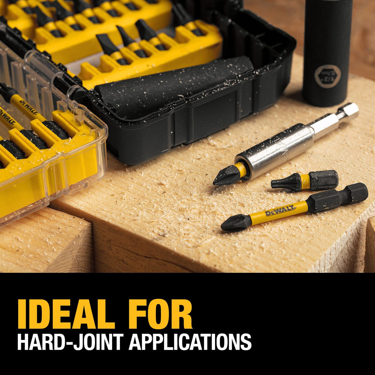 DEWALT DWA2NGFT40IR Extended FlexTorq Zone highlights torque transfer in heavy duty joints.