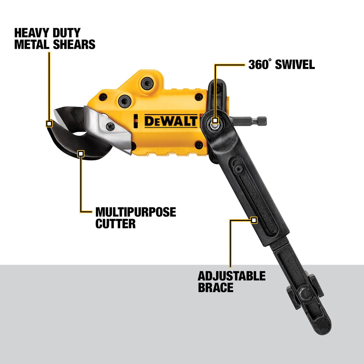 DEWALT DWASHRIR 1/4 in hex shank fits most drills.