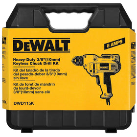 DEWALT DWD115K 8-amp power supports tough drilling tasks.