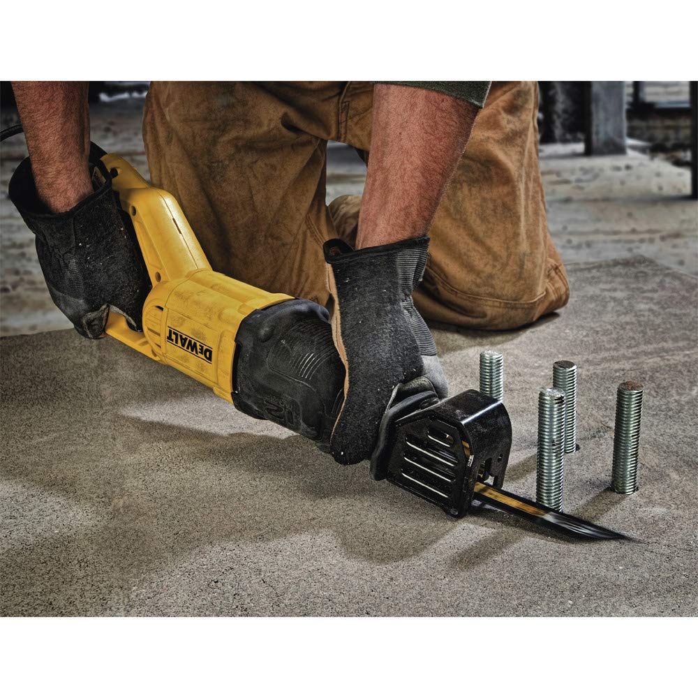 DEWALT DWE305 1-1/8-inch stroke length for faster cuts.
