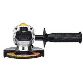 DEWALT DWE4012 side handle provides improved control during grinding.
