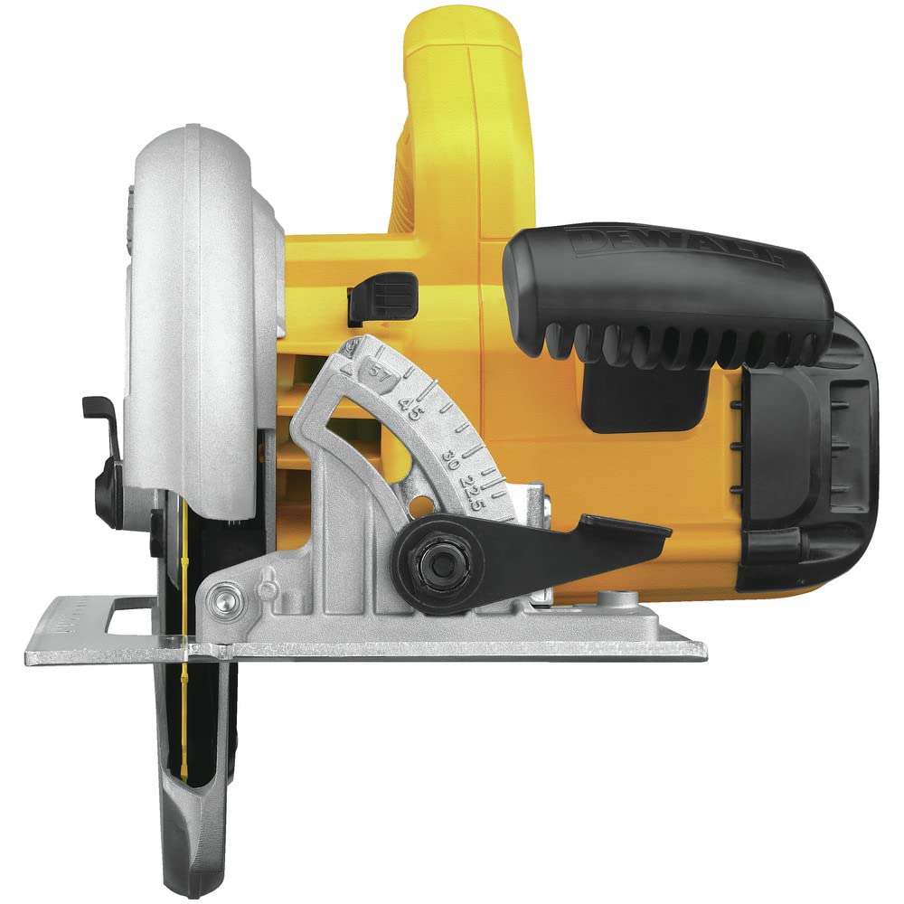 DEWALT DWE575 anti-snag lower guard enables smooth operation.