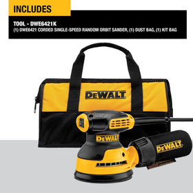 DEWALT DWE6421 sanding pad close-up for a smooth finish.