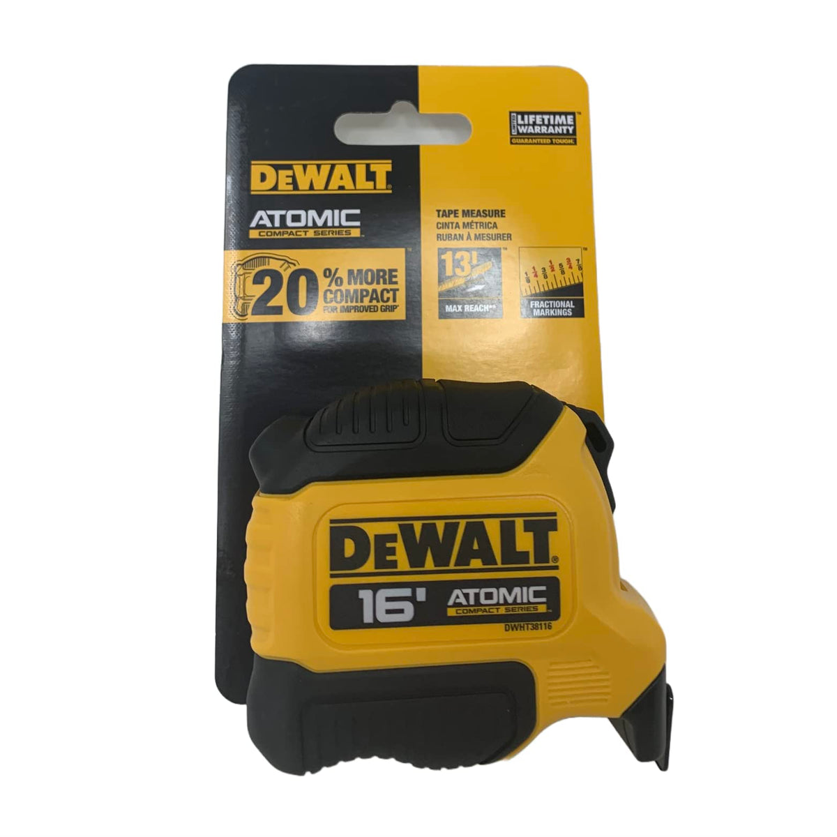 DEWALT DWHT36105 tape measure with fractional blade for fast, accurate measurements on site