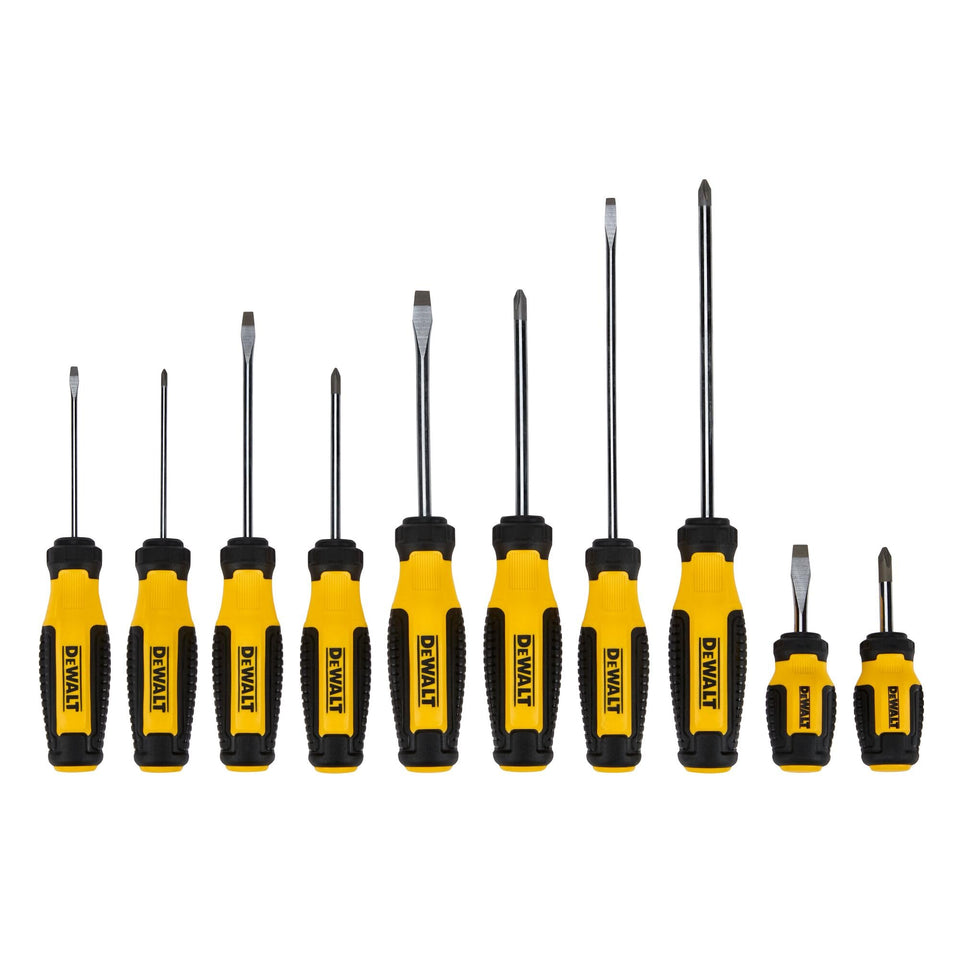 DEWALT DWHT65201 fixed bar set top view showing a 10-piece kit for versatile fastening.