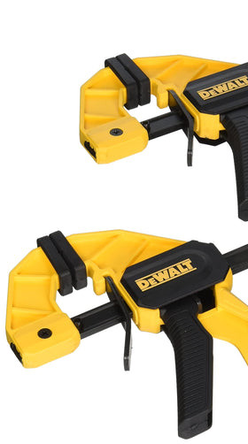 Removable jaw pads on DEWALT DWHT83149 protect surfaces during clamping.